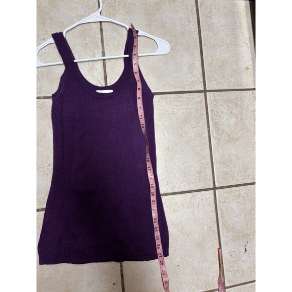 Neiman Marcus 100% Cashmere Knit Tank Top Sweater Purple Pullover Small Womens - Picture 5 of 5